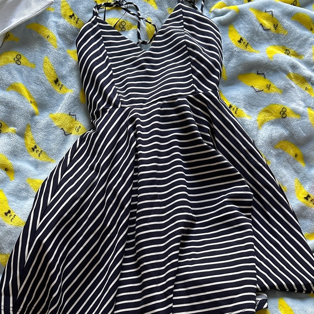 Navy and White Striped dress from Windsor